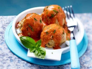 Boulettes de colin blanc sauce orientale aux herbes (piquant 2/5)