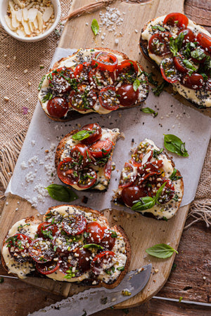 Bruschetta Vegan aux Tomates Cerises