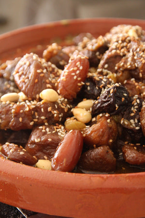 Tajine de boeuf aux fruits secs et au miel