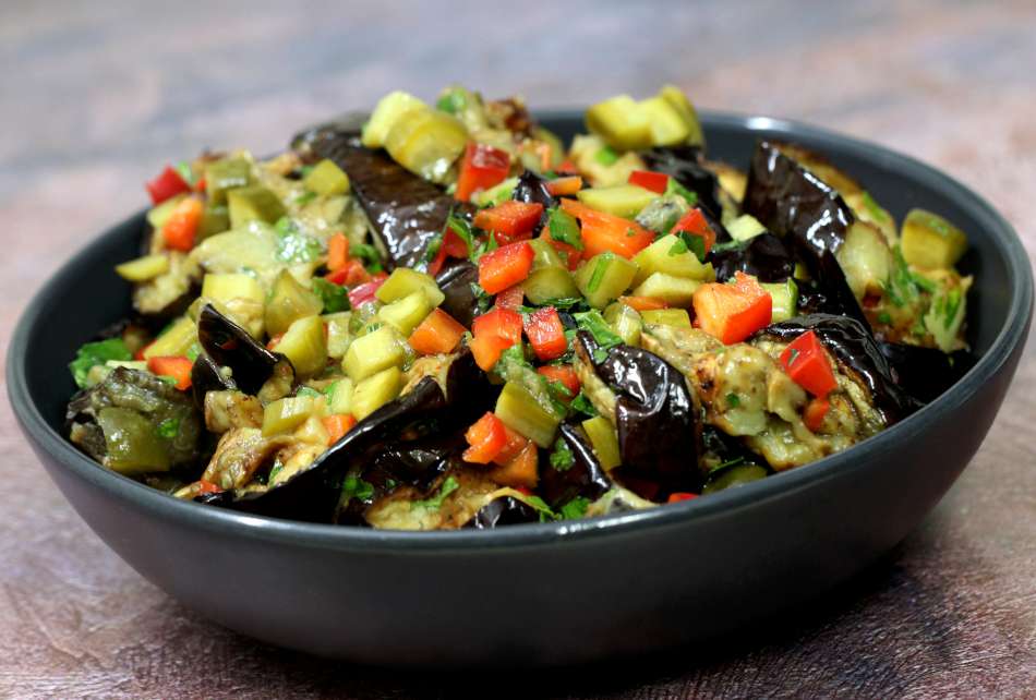 Salade d'aubergine au vinaigre balsamique